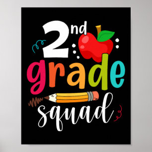 Zweite Klasse Squad Spaß Ck Zur Schule 2. Klässler Poster