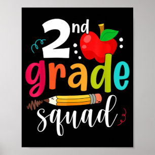 Zweite Klasse Squad Spaß zurück zur zweiten Klasse Poster
