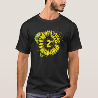 Zweite Klasse Squad Zweites Sonnenblumenlehrerteam T-Shirt
