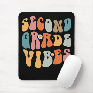 Zweite Klasse Vibes Zurück zur Schule Groovy Schul Mousepad