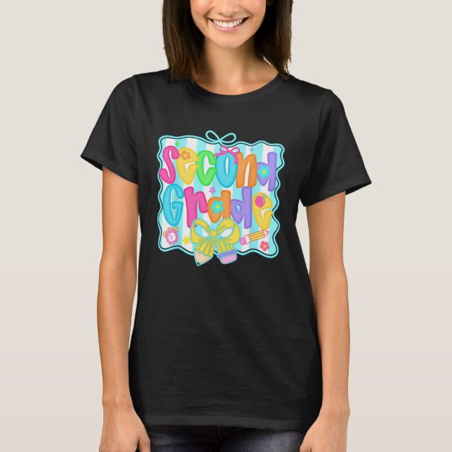 Zweite Klasse Zurück zur Schule 2. Klasse Coquette T-Shirt (Vorderseite)