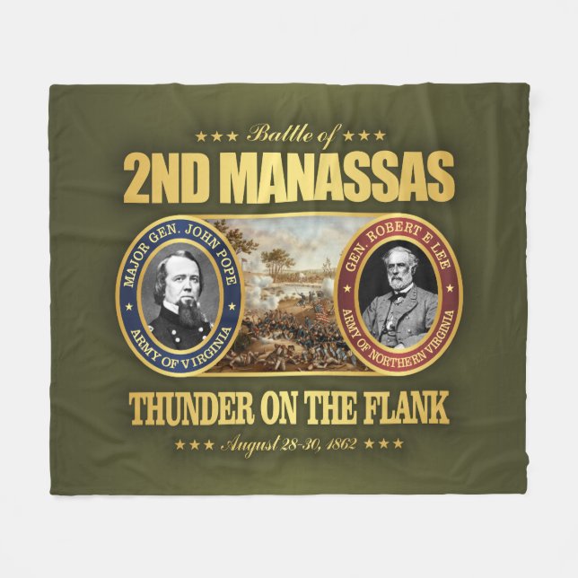 Zweite Manassas (FH2) Fleecedecke (Vorderseite (Horizontal))