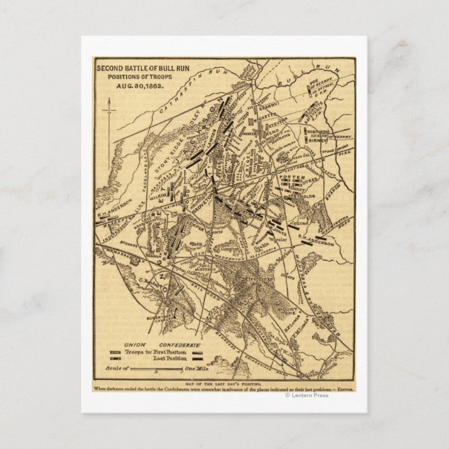 Zweite Schlacht bei Bull Run 3 Postkarte (Vorderseite)