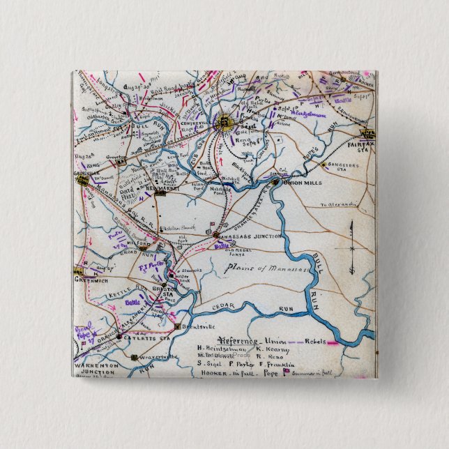 Zweite Schlacht bei Bull Run 4 Button (Vorderseite)