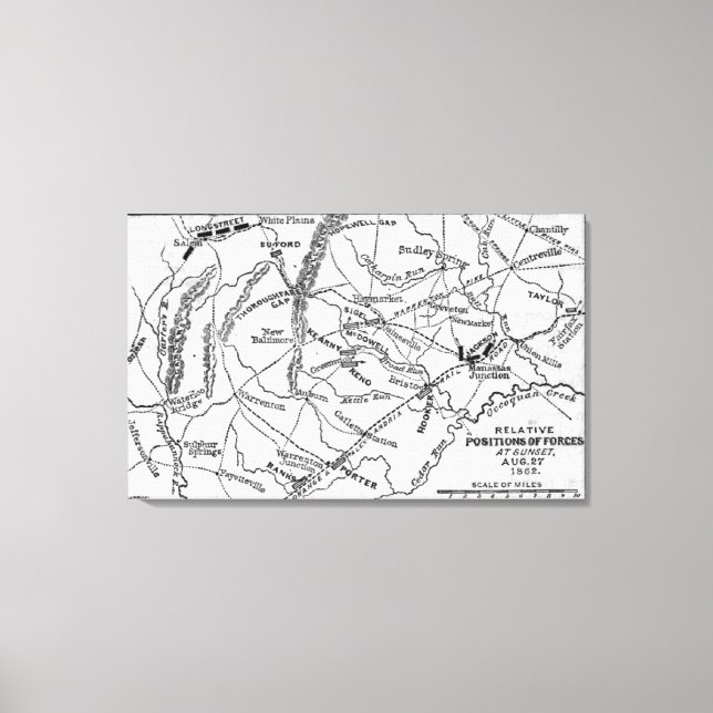 Zweite Schlacht beim Bull Run Leinwanddruck (Vorderseite)