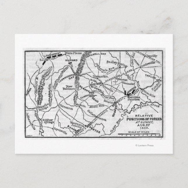 Zweite Schlacht beim Bull Run Postkarte (Vorderseite)