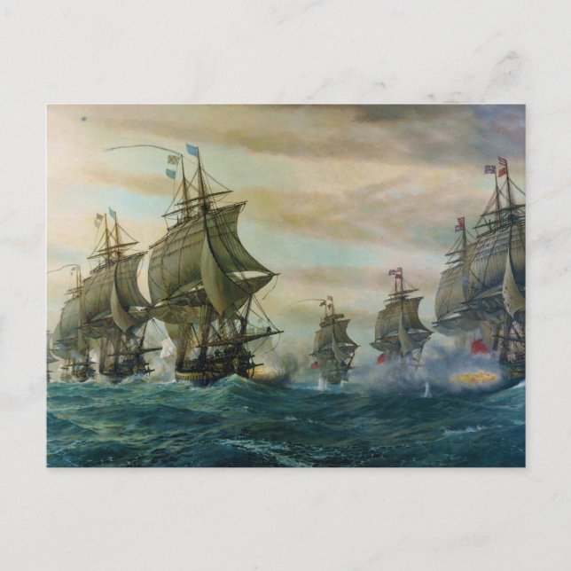 Zweite Schlacht um die Virginia Capes Postkarte (Vorderseite)