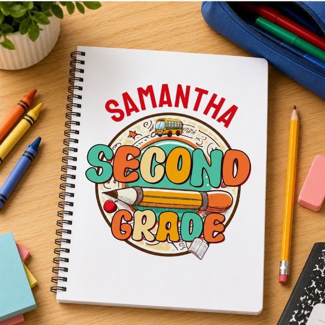 Zweite Stufe - Niedlich zurück in den Schulbedarf Notizbuch (Second Grade – Cute Back to School Supplies Notebo Notebook)