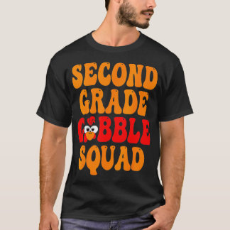 Zweite Stufe Squad Erntedank 2. Klasse Lehrer T-Shirt