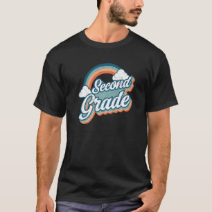Zweite Stufe Vintag zurück zu den Schulkindern T-Shirt
