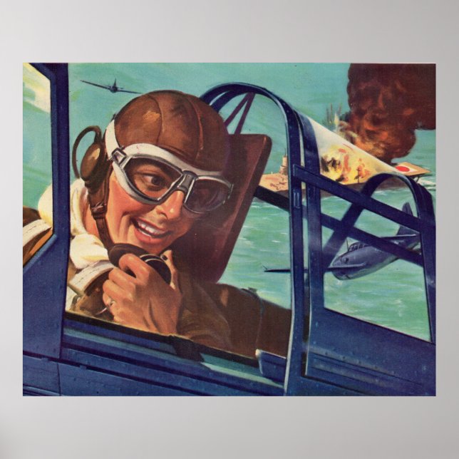 Zweite Weltkrieg der 1940er-Jahre-Dogfight in der  Poster (Vorne)