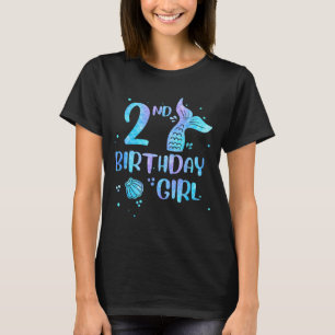 Zweiter Geburtstag Mädchen Meerjungfrau 2. Kleinki T-Shirt