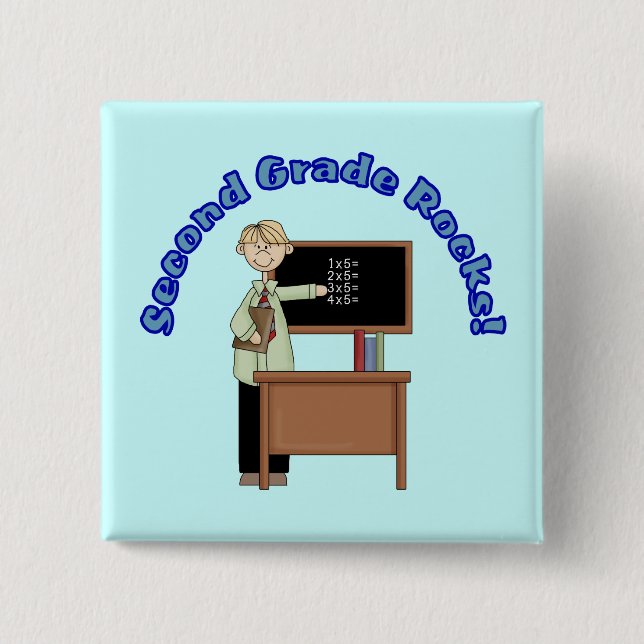 Zweiter Grad schaukelt Knopf Button (Vorderseite)