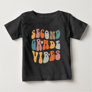 Zweiter Grade Vibes zurück zur Schule Groovy Schoo Baby T-shirt