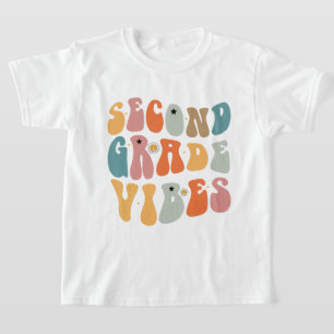 Zweiter Grade Vibes zurück zur Schule Groovy Schoo T-Shirt