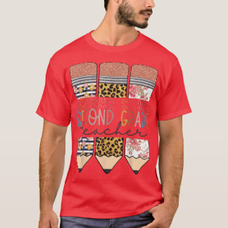 Zweiter Lehrer Funny Leopard Stift zurück  T-Shirt