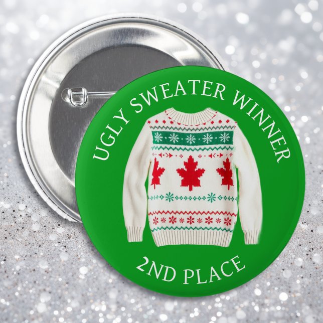 Zweiter Platz Ugger Sweater Gewinner Weihnachten Button (Von Creator hochgeladen)