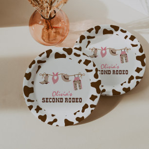 Zweiter Rodeo Western Cowboy 2. Geburtstag Pappteller
