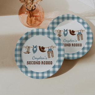 Zweiter Rodeo Western Cowboy 2. Geburtstag Pappteller