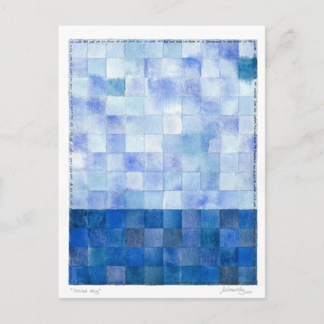 Zweiter Tag (7 Tage Erstellung) Postkarte (Vorderseite)