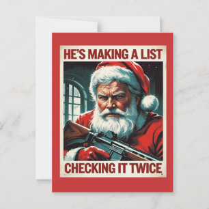 Zweiter Verfassungszusatz Weihnachtskarte für Sant Postkarte