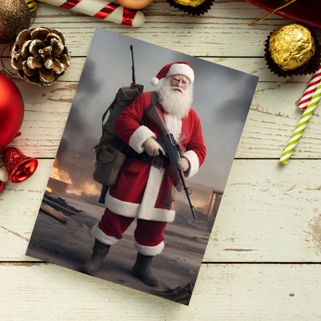 Zweiter Verfassungszusatz Weihnachtsmann Gewehr We Feiertagskarte (Von Creator hochgeladen)