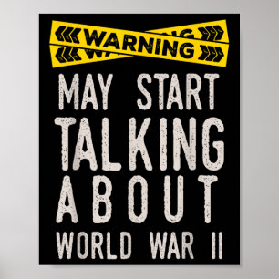 Zweiter Weltkrieg 2 WW2 Geschichte Lover Funny Fan Poster