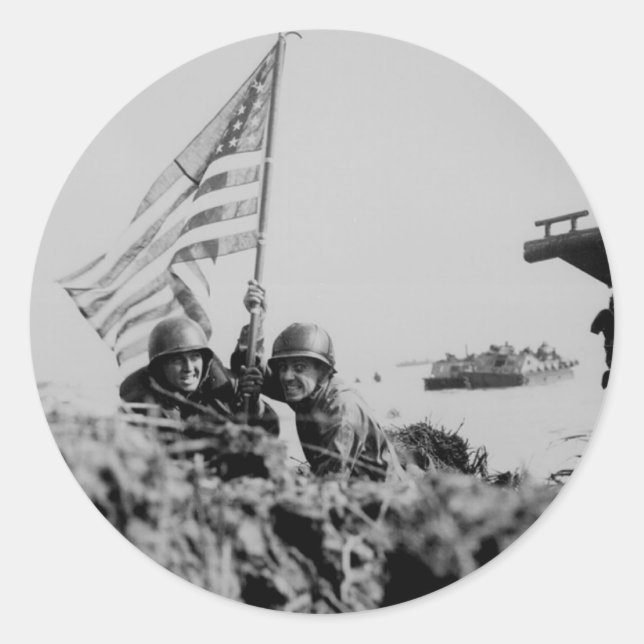 Zweiter Weltkrieg Runder Aufkleber (Vorderseite)