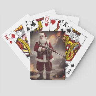 Zweiter Zusatz Santa Lustiges Weihnachten Spielkarten