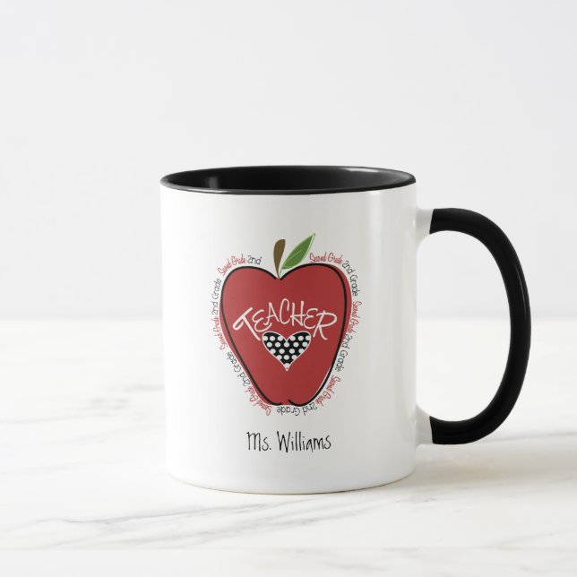 Zweites Grad-Lehrer-Rot Apple Tasse (Rechts)
