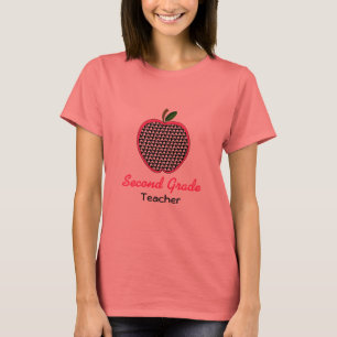 Zweites Grad-Lehrer-Shirt - Hahnentrittmuster T-Shirt