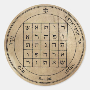 Zweites Pentagramm Saturn Runder Aufkleber