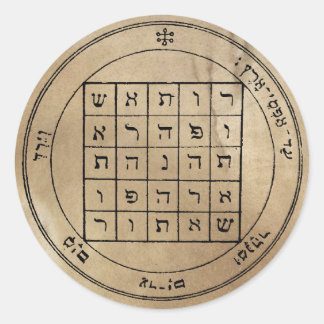 Zweites Pentagramm Saturn Runder Aufkleber