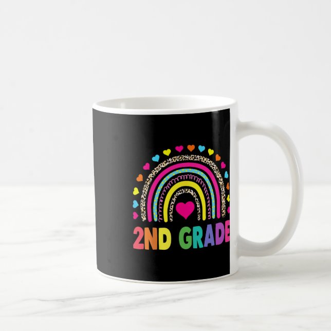 Zweitklässler Regenbogen Mädchen Jungen Lehrer Tea Kaffeetasse (Rechts)