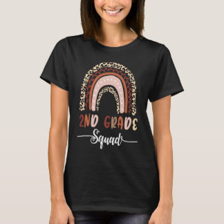 Zweitklässler-Trupp Lehrer Kinder Leopard Regenbog T-Shirt