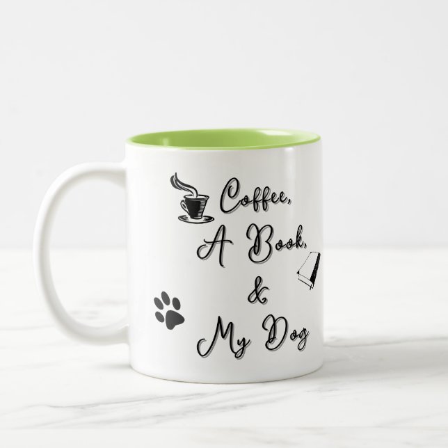 Zweitönige Tasse 11 oz (hellgrün) (Links)