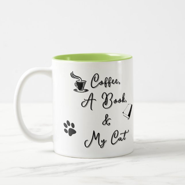 Zweitönige Tasse 11 oz (hellgrün) (Links)