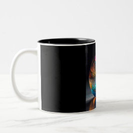 Zweitönige Tasse, 11oz (Marmor-9) Zweifarbige Tasse
