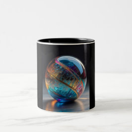 Zweitönige Tasse, 11oz (Marmor-9) Zweifarbige Tasse