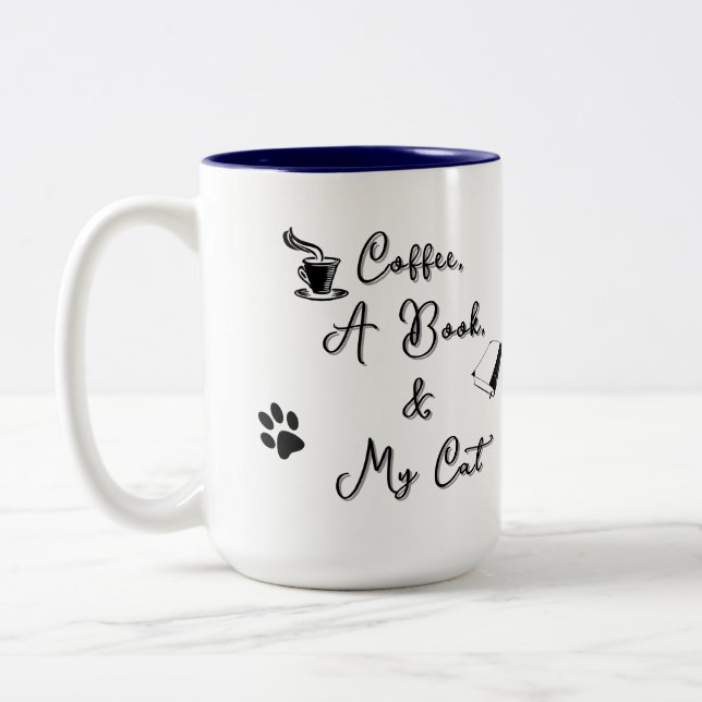 Zweitönige Tasse 15 oz (blau) (Links)