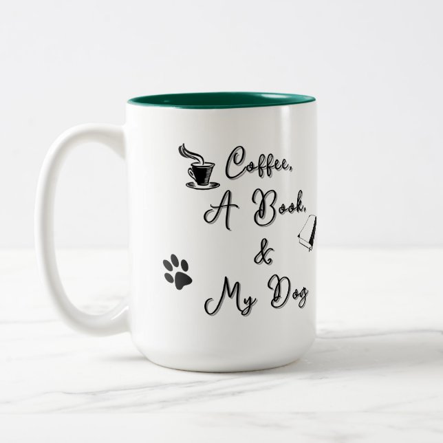 Zweitönige Tasse 15 oz (dunkelgrün) (Links)