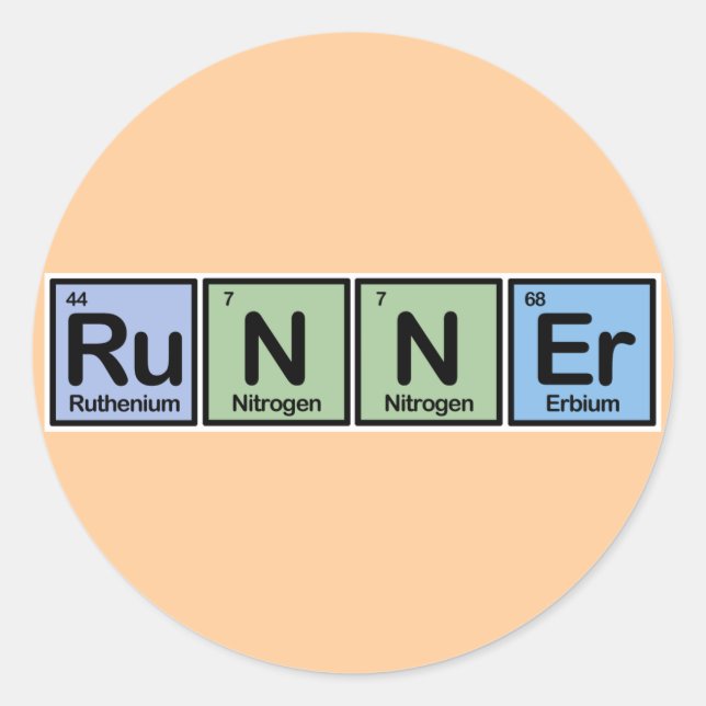 Zweitplatzierter aus Elementen Runder Aufkleber (Vorderseite)