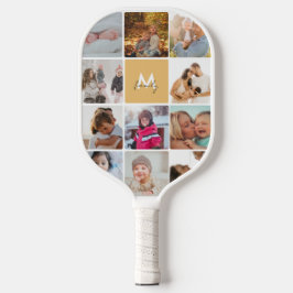 Zweiundzwanzig einfache Monogramm-Familie für Foto Pickleball Schläger