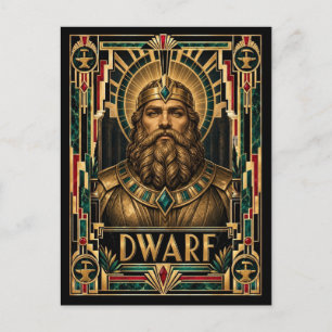 Zwerg, Art Deco Mythisch Postkarte