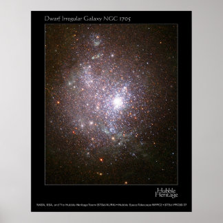Zwerg Galaxy NGC 1705 Hubble Telescope Poster