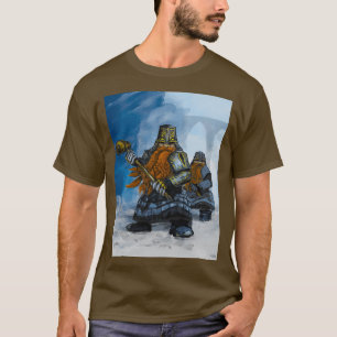 Zwerg mit Hammer Fantasy Illustration Classic TSh T-Shirt