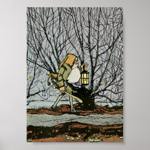 Zwerg mit Lattern Poster