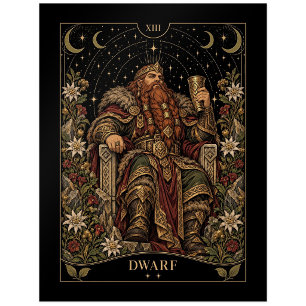 Zwerg, Sternen-Tarot-Kunst Postkarte