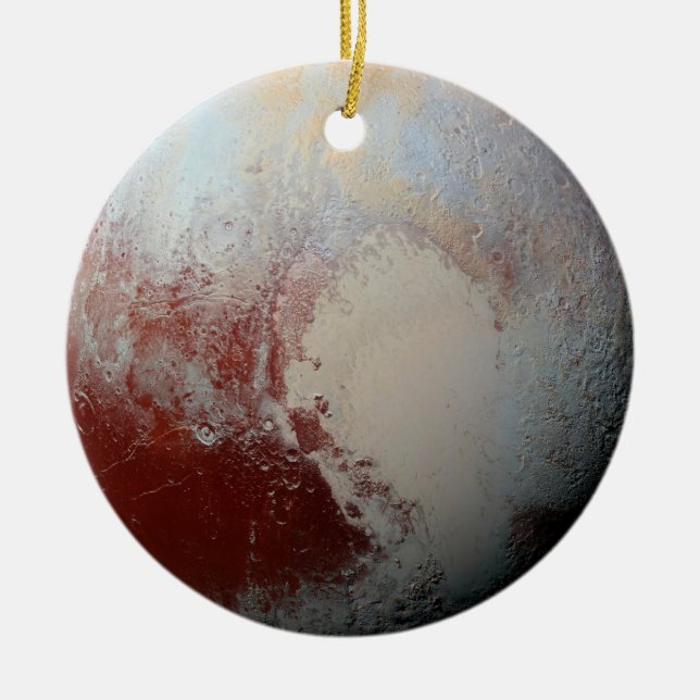 Zwergartiger Planet Pluto durch neues Keramikornament (Vorne)