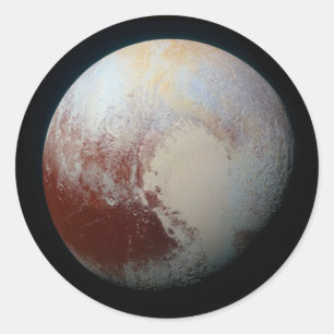 Zwergartiger Planet Pluto Runder Aufkleber